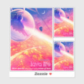 Sci-Fi Travel Ad, Planet 55 Cancri e Sticker (Vel)