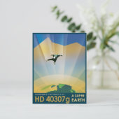 Sci-Fi Travel Ad, Planet HD 40307g Briefkaart (Staand voorkant)