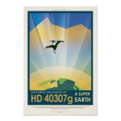 Sci-Fi Travel Ad, Planet HD 40307g Foto Afdruk (Voorkant)