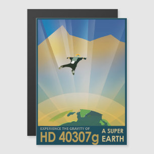 Sci-Fi Travel Ad, Planet HD 40307g Magnetische Uitnodiging