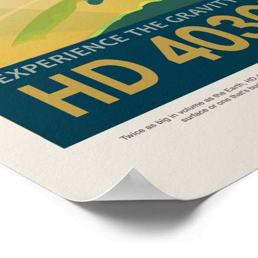 Sci-Fi Travel Ad, Planet HD 40307g Poster (Hoek)