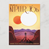 Sci-Fi Travel Ad, Planet Kepler-16b Briefkaart (Voorkant)