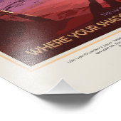 Sci-Fi Travel Ad, Planet Kepler 16b Foto Afdruk (Hoek)