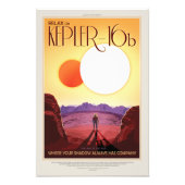 Sci-Fi Travel Ad, Planet Kepler 16b Foto Afdruk (Voorkant)