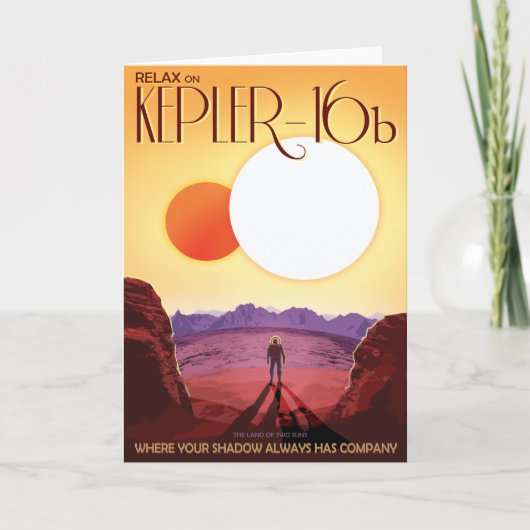 Sci-Fi Travel Ad, Planet Kepler-16b Kaart (Voorkant)