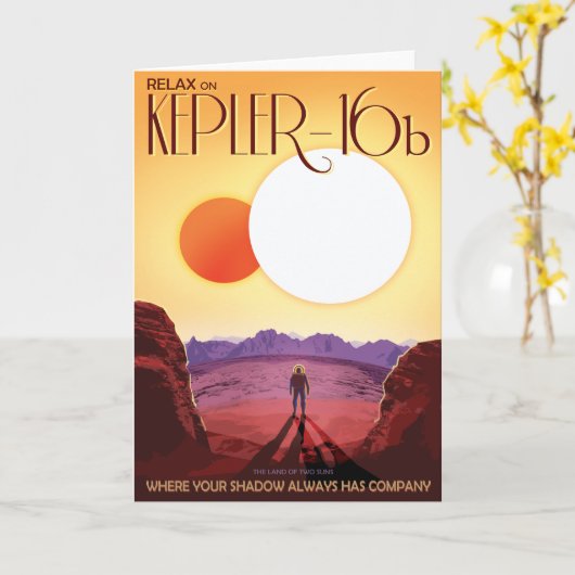 Sci-Fi Travel Ad, Planet Kepler-16b Kaart (Gele Bloem)