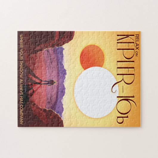 Sci-Fi Travel Ad, Planet Kepler-16b Legpuzzel (Horizontaal)