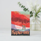 Sci-Fi Travel Ad, Planet Kepler-186f Briefkaart (Staand voorkant)