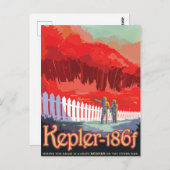 Sci-Fi Travel Ad, Planet Kepler-186f Briefkaart (Voorkant / Achterkant)