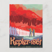 Sci-Fi Travel Ad, Planet Kepler-186f Briefkaart (Voorkant)