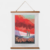 Sci-Fi Travel Ad, Planet Kepler-186f Hangend Wandkleed (Voorkant)