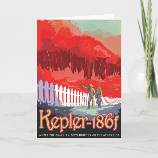 Sci-Fi Travel Ad, Planet Kepler-186f Kaart (Voorkant)
