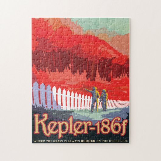 Sci-Fi Travel Ad, Planet Kepler-186f Legpuzzel (Verticaal)