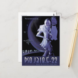 Sci-Fi Travel Ad, Planet PSO J318.5-22 Briefkaart