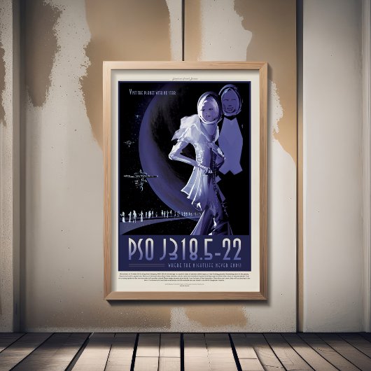 Sci-Fi Travel Ad, Planet PSO J318.5-22 Poster