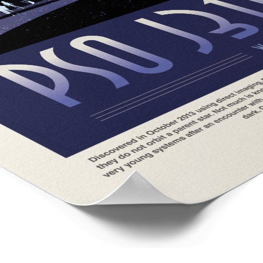 Sci-Fi Travel Ad, Planet PSO J318.5-22 Poster (Hoek)