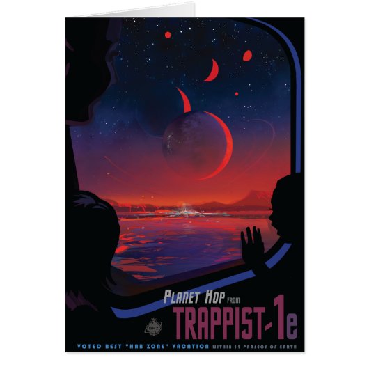 Sci-Fi Travel Ad, Planet Trapist-1e (Voorkant)