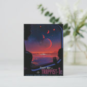 Sci-Fi Travel Ad, Planet Trapist-1e Briefkaart (Staand voorkant)