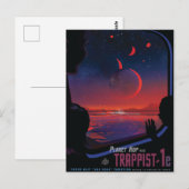 Sci-Fi Travel Ad, Planet Trapist-1e Briefkaart (Voorkant / Achterkant)