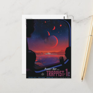 Sci-Fi Travel Ad, Planet Trapist-1e Briefkaart