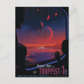Sci-Fi Travel Ad, Planet Trapist-1e Briefkaart (Voorkant)