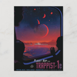 Sci-Fi Travel Ad, Planet Trapist-1e Briefkaart