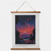 Sci-Fi Travel Ad, Planet Trapist-1e Hangend Wandkleed (Voorkant)