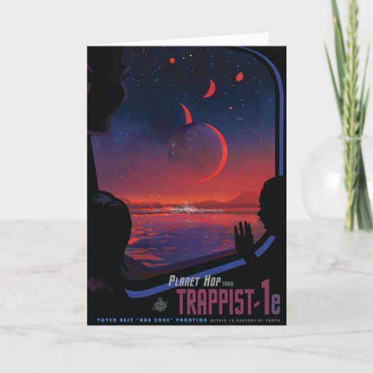 Sci-Fi Travel Ad, Planet Trapist-1e Kaart (Voorkant)