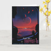 Sci-Fi Travel Ad, Planet Trapist-1e Kaart (Gele Bloem)
