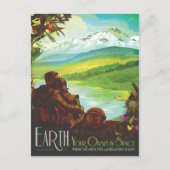 Sci-Fi Travel en Planet Earth Briefkaart (Voorkant)