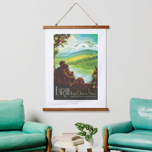 Sci-Fi Travel en Planet Earth Hangend Wandkleed (Woonkamer)