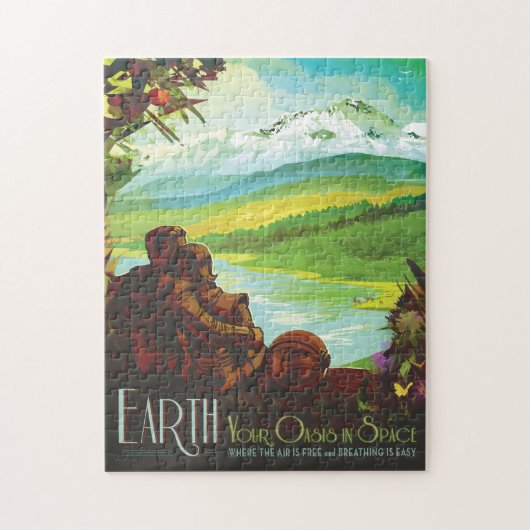 Sci-Fi Travel en Planet Earth Legpuzzel (Verticaal)