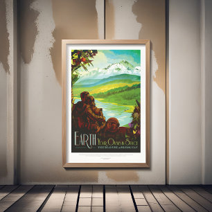 Sci-Fi Travel en Planet Earth Poster