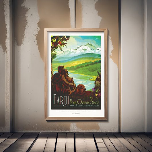 Sci-Fi Travel en Planet Earth Poster