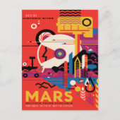 Sci-Fi Travel en Planet Mars Briefkaart (Voorkant)
