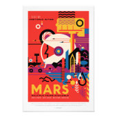 Sci-Fi Travel en Planet Mars Foto Afdruk (Voorkant)