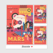 Sci-Fi Travel en Planet Mars Sticker (Vel)