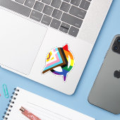 Sci-Fi Trek Pride Sticker (Laptop met iPhone)