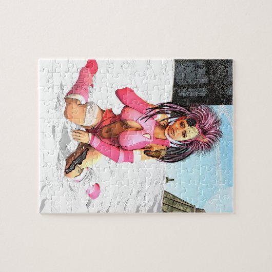 Sci Fi Vrouw Cyborg Legpuzzel (Horizontaal)