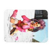 Sci Fi Vrouw Cyborg Magneet (Horizontaal)