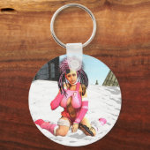 Sci Fi Vrouw Cyborg Sleutelhanger (Voorkant)