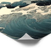 Sci-Fi Wave – Japanse Ukiyo-e stijl afdrukken Poster (Hoek)