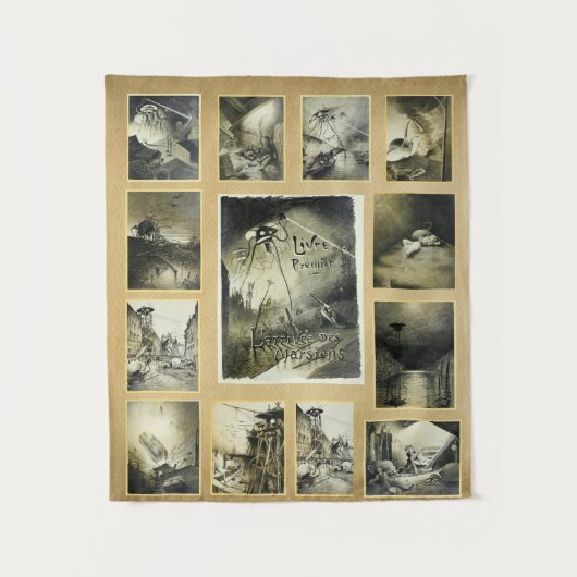 Sci Fi Wereldoorlog Wandkleed (Voorkant)