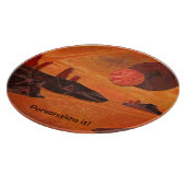 Sci-Fi "Zeeen of Fire" dubbele zon, lava zeeen wer Snijplank (Hoek)