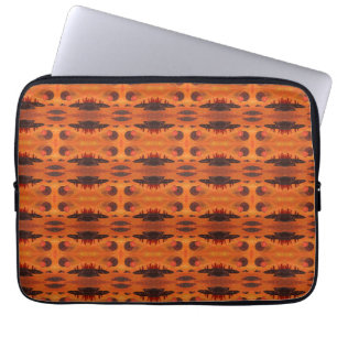 Sci-Fi "Zeeen of Fire" dubbele zonnen, lava zeeen Laptop Sleeve