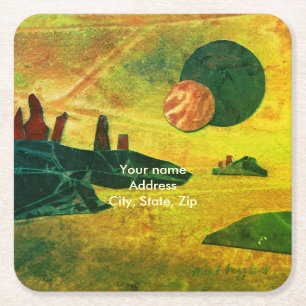 Sci-Fi "Zeeen of Fire" gesmolten lava alien world Kartonnen Onderzetters