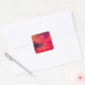 Sci-Fi "Zeeen of Fire" gesmolten lava alien world  Vierkante Sticker (Envelop)