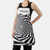 Sci Fi zwarte witte optische illusie Vrouwen koken Schort (Insitu)