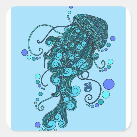SCI - Jellyfish - String Cheese Incident - Tequill Vierkante Sticker (Voorkant)
