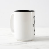 Sci-Vijf koffie-Mok Tweekleurige Koffiemok (Voorkant links)